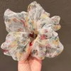 Moda Organza Hair Scrunchies Solid Color Guma Bands Dla Kobiet Dziewczyny Elastyczne Zespoły Do Włosów Ponytail Trzymaj akcesoria do włosów