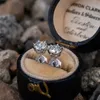 Oevas Real 0,5-1 Karadny D Kolor Moissanite Stadniny Kolczyki dla kobiet Najwyższej Jakości 100% 925 Sterling Silver Musing Wedding Jewelry 414 B3
