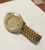 Klassische Luxusuhr, 44 mm, Diamant, individuell gestaltet, mit echtem römischem Zifferblatt, automatischem 18-Karat-Gelbgold-Stahlarmband, modischen Herrenuhren und Armbanduhren