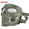 Caschi da ciclismo Paintball Skull Skeleton Mask Tattico integrale con casco di protezione per gli occhi PER il gioco