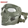 Casques de cyclisme Paintball Skull Skeleton Masque Tactique Full Face avec casque de protection des yeux pour le jeu