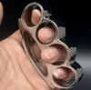 Poids Environ 126g Métal Laiton Knuckle Duster Outil d'autodéfense à quatre doigts Fitness Défenses de sécurité en plein air Poche EDC Outils Équipement de protection