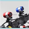 Aessories Sports Outdoors Bike Lights Head Light 6 Led Mountain MTB Front Front Frontbar Heasbar Lantern Cycling Bezpieczeństwo Ostrzeżenie Lampa nocna