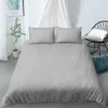 Set biancheria da letto in puro colore Copripiumini e federe neri Copripiumino grigio Cammello Federa 3 pezzi Tessili per la casa 210317