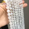 Natural Moonstone Round White Loose Stone Beads For Jewelry Making DIY Bracelet Ear Studs Accessories 15'' Strand 6/8/10mm