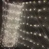 Mariage plafond décoration centres de table LED treillis métalliques lumière chaîne étoile Net riz lampe fête fenêtre hôtel ornement