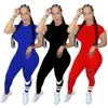 Kvinnor Sportkläder Tracksuit Kortärmad Outfits 2 stycken Set T-shirt Leggings Ladies New Fashion Sportkläder Street Kläder KLW3528