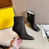 Designer Women Boots Leather Flat Casual Shoes Soft Winter Warm Girls Brown Shoe Half Ankle Boot High-heeled Shoes