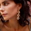 フープ・ハゲの時代の不思議な不思議な女の子のための自然な真珠のフープ・イヤリングのためのイヤリングのためのデザイン・デザイナーパーティーゴシックギフトEGIRL 3322