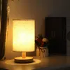Bordslampor massivt trä lampa rum dekor skrivbord ljus led belysning lampskärm fixtur för studie sovrum vardagsrum