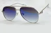 Óculos de sol piloto vintage 0110 moldura de metal dourado cinza sombreado óculos occhiali da sola de moda de moda de moda