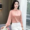 Silk Shirt Women's Long Sleeve Elegant Satin Blouse Fashion Foreign Style Loose Mulberry Silk Tops Feminina Plus Size Tops 13039 210528