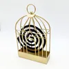 Creative Mosquito Coil Holder Birdcage Shape Summer Day Iron Mosquito Repellent Incenses Rack Plate Home Decoration