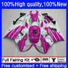 Carrozzeria per HONDA CBR600 Rosa bianco F2 CBR 600F2 600 F2 FS CC 600CC 600FS Full Body 34No.206 CBR600F2 91 92 93 94 CBR600CC 91-94 CBR600FS 1991 1992 1993 1994 Carenatura