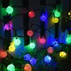 Ball di cristallo all'aperto LED Solar String String Light Luci di Natale Giardino Decorazione del giardino Paesaggio