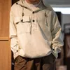 Maden Military Man Hoodies Hemd Casual Übergroße Homme Streetwear Hoodie Sweatshirt mit Seil Hip Hop Mantel Looose Drop 211106