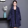 Nerazzurri Winter Luxury Runway Faux Fur Coat Kvinnor Fullkjol Flare Sleeve Fluffy Faux Shearling Jacka Koreansk Fashion 211018