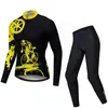 Racing Ensembles Vêtements de vélo de vélo hors route pour hommes Pantalon à manches longues à manches longues Vélo d'été Vélo Sportwear Serrer Courir VTT Skinsuit