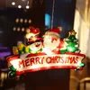 Santa Claus Led Suction Cup Window Hanging Light String Christmas Decorative Atmosphere Scene Decor Festive Decoration Lights