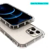 Handyhülle für iPhone 12 11 Pro Max Mini SE 7 8 Plus Klare transparente weiche TPU-Hülle 4-Ecken-Airbag stoßfest