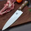 Haute qualité FULL TANG 8 pouces couteau de chef multi-usages couteaux de cuisine chinois 5Cr13Mov lame en acier inoxydable couteaux à légumes et fruits avec emballage de boîte de vente au détail