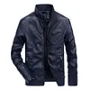 Classic Mens Leather Jackets Stand Collar PU Coat Fashion Male Motorcycle Leather Jacket Casual Slim Fit Mens Brand Clothing 5X