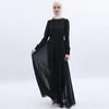 Vêtements ethniques 2023 Double mousseline de soie pleine longueur robe de femme musulmane Moyen-Orient Abaya Dress9508