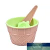 1Set Ice Cream Bowl Spoon Slime Tool Mold Crystal Slime Storage Tool omröring Cup Barn Interaktiv leksak för bomull Clay DIY Kit Fabrikspris Expert Design Kvalitet