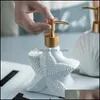 Assories Bath Home Gardenstarfish Muschelform Keramik-Flüssigseifenspender Unterabfüllung Duschgelflasche Handdesinfektionsmittelbehälter Bathr