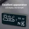 Wifi LED Digital Alarm Clock Digital Date Desk Table Led Clock With Temperature And Humidity Clock Home Decoration Drop 211111