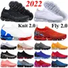 2023 KNIT 2.0 RUNNskor 1.0 Triple Black Cny Mens Trainers Cushion Sneakers Women Dreatble Run Shoe Size 36-45