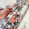 LY Varey Lin Autumn Floral Print Sukienki Kobiety Odwróć kołnierz z pasem Single Breasted High Paistą Linia Slim Sukienka 210526