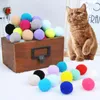 Cat Oyuncaklar 30/70 PCS/Lot Elastik Peluş Toplar Çok renkli Pet Dayanıklı Isırık Dayanıklı Molar Dişler Temizleme Oyuncak
