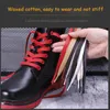 1 пара шнурок 0.8 см вощенные хлопчатобумажные ширины плоские водонепроницаемые шнурки для обуви Унисекс сапоги повседневные кроссовки Shoelace кожаные кружева обувь 2