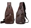 2021 Men Messenger Chest Bag Korean Fashion Casual Shoulder Backpack Pu Leather Bags outdoor hiking cycling pcaks