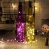 Wine Bottle String Lights Cork 20 LED Waterproof Battery Operated Cork Lights Silver Wire Mini Fairy Lights Liquor Bottles DIY Party Bar Christmas Holidays USALIGHT