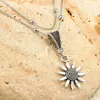 Fashion Sunflower Necklaces For Women Link Chain Alloy Plant Silver Plated Pendant Necklace Jewelry Girlfriend Valentine's Day Gift
