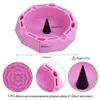 Rökning Tillbehör Ashtrays Tobacco DAB Rig Container Smoless Silicone Ashtray Tjock behållare Unik Solid Rosa