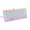 TKL commutateurs multiples mécaniques 81 touches arc-en-ciel LED clavier de jeu en aluminium rétro-éclairé avec câble détachable Z88