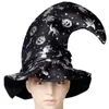 Feestmaskers Volwassenen Kleurrijke Gebogen Pompoen Ster Heksenhoed Tovenaarshoeden Cosplay Kostuum Rekwisieten Maskerade Jurk Halloween Kerst2626182