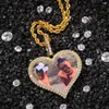 Custom Photos Halsband Mode Guldpläterat Memory Iced Out Heart Hänge Halsband Hip Hop Smycken Herr