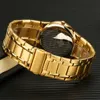 WWOOR Fashion Diamond Men Watches Top Brand Luxury Gold Black Quartz Wristwatch Waterproof Automatic Date Relogio Masculino 210804