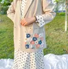 Totes Hand Woven Woolen Crochet Bag With Puff Flowers Women 2021 Creative Chrysanthemum Messenger