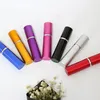 7 couleurs 10ML 5ml de haute qualité en aluminium solide verre lisse parfum cosmétique parfum vaporisateur Stomizer bouteille rouge à lèvres bouteilles vides tube