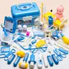 Doctor Pretend Play Set With Suitcase Medicine Box Kids Stethoscope Hospital Doctors Set Toys For Children Boy Christmas Gift 210312