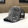 Strass Baseball Cap Casual Glitter Bling Hut Frauen SnapBack Caps Frauen Vintage Sonnenhut Papa Hut für Mädchen Mesh CAP LJJK2514