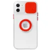 Mobiele telefoonhoesjes voor iPhone 14 Pro Max 13 Mini 12 11 XS XR X 8 7 Plus SE Candy Sliding Lens Camera Schokbestendige transparante heldere harde acrylhoes met standhouder