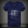 2021 tshirt men Simple design line cross Print cotton T Shirts Men's New Arrival Summer Style Short Sleeve Men t-shirt B0373 G1222