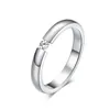 Anéis de casamento 3mm preto / prata / rosa / ouro Titanium anel de aço homens / faixa das mulheres SZ 5-11