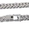 Chaînes de chaîne glacées Bling Out Miami lien cubain strass montre colliers Bracelet femmes hommes ensemble de bijoux Hip Hop tour de cou 6403569
